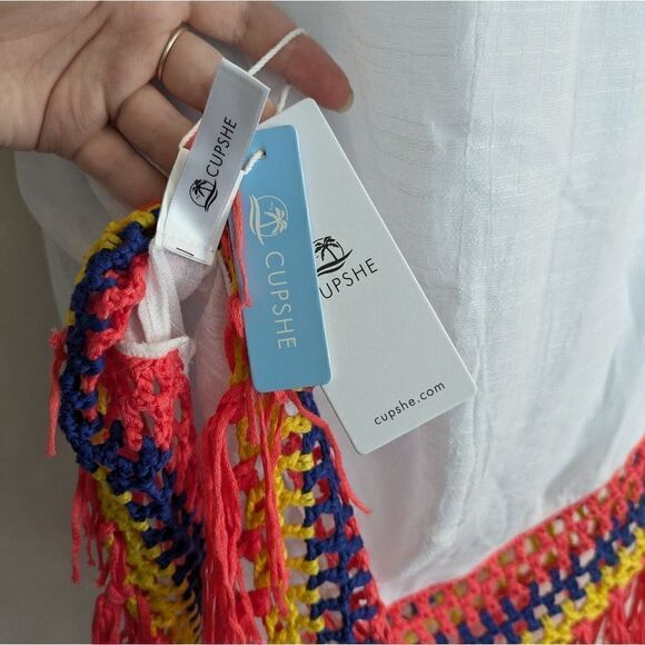 NWT Cupshe Swim Cover Rainbow Crochet OS - Picture 4 of 5